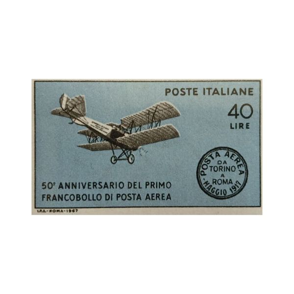 تمبر یادگاری مدل اولین پست هوایی ایتالیا 