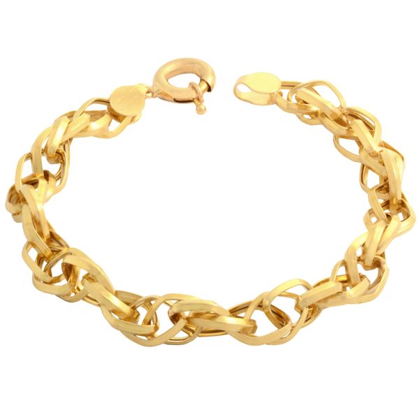 دستبند طلا 18 عیار زنانه طلای مستجابی مدل سی پیو کد 19