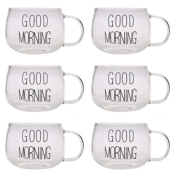 لیوان مدل گود مورنینگ Good morning مجموعه شش عددی