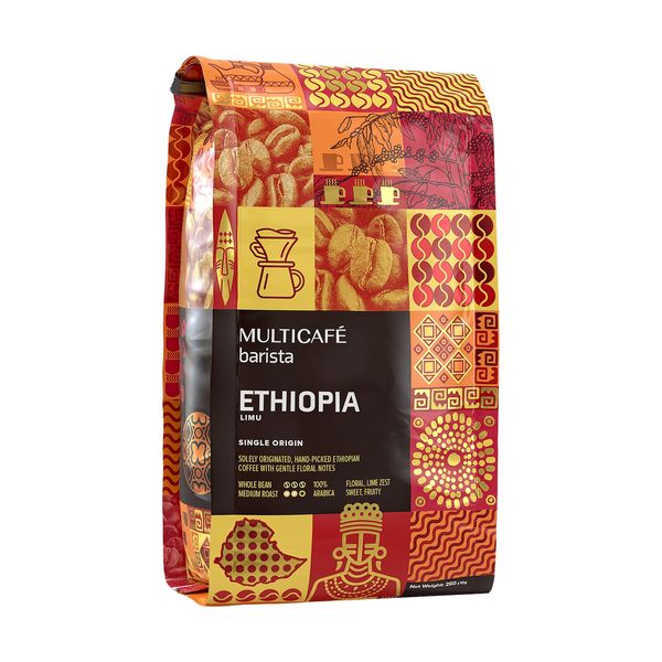دانه قهوه ETHIOPIA مولتی کافه - 250 گرم  