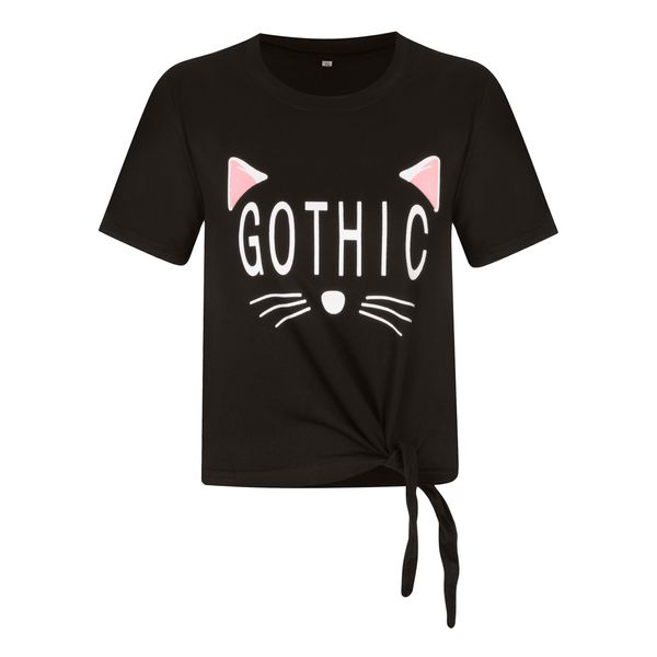تی شرت آستین کوتاه زنانه مدل B-gothic
