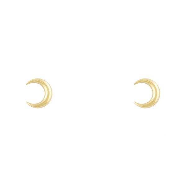 گوشواره طلا 18 عیار زنانه طلا و جواهر درریس مدل ماه