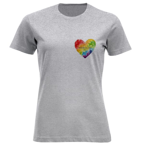 تی شرت آستین کوتاه زنانه مدل قلب رنگی A56