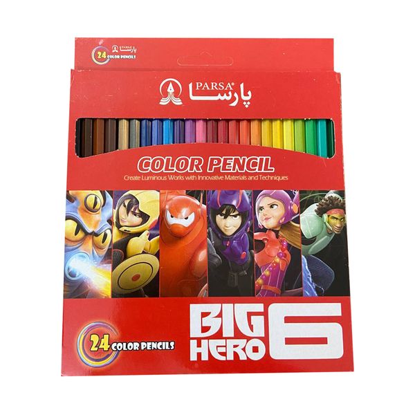 مداد رنگی 24 رنگ پارسا مدل big hero 6