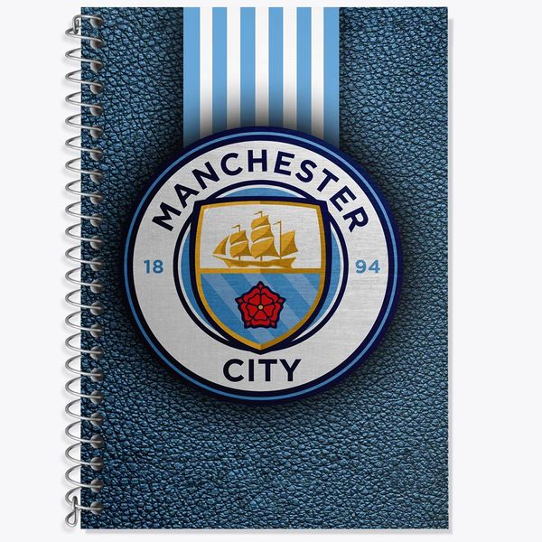 دفتر زبان 50 برگ خندالو مدل دو خط طرح باشگاه منچستر سیتی Manchester City کد 2007