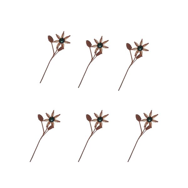 گل فیروزه کوبی مدل ستاره کد 510 بسته 6 عددی