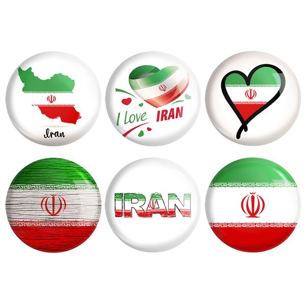 مگنت خندالو طرح پرچم ایران کد 1211B مجموعه 6 عددی
