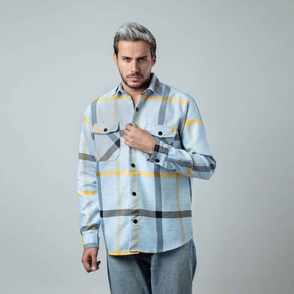 پیراهن آستین بلند مردانه باینت مدل پشمی  کد 667-2 
