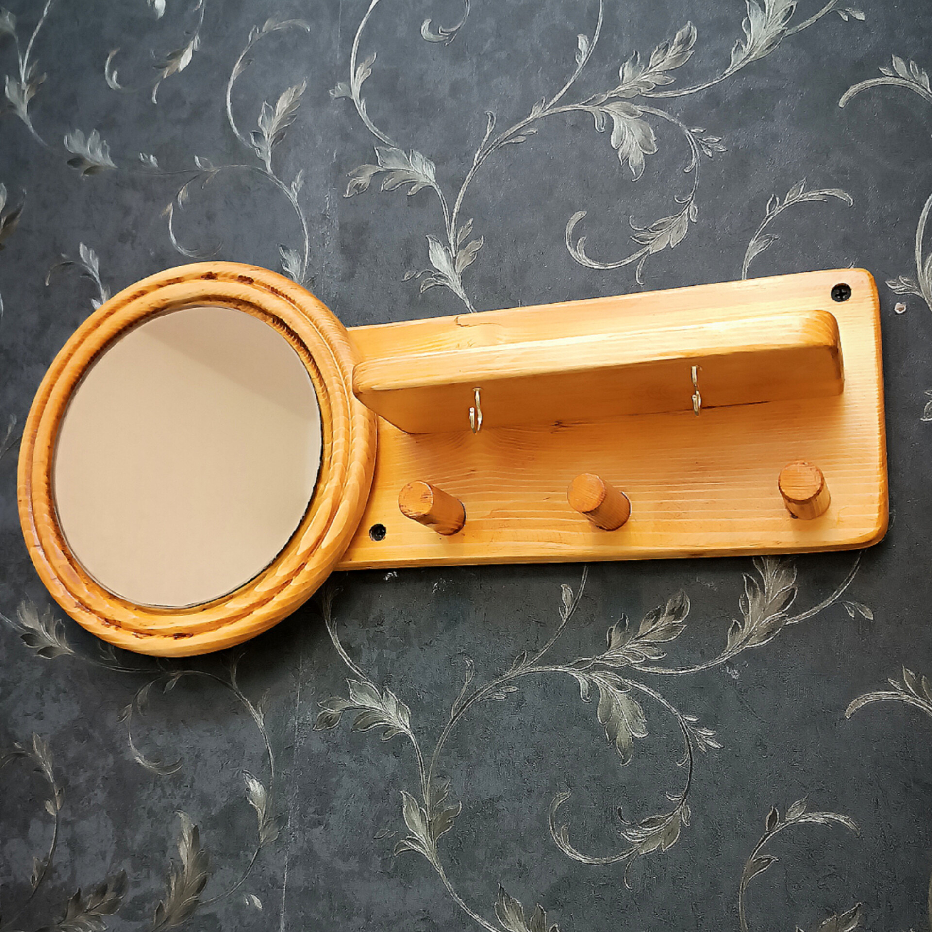 جاکلیدی چوبی طرح آینه دار
