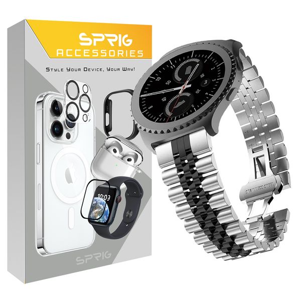بند اسپریگ مدل 5Row SLV مناسب برای ساعت هوشمند سامسونگ Galaxy Watch 5 40mm / Watch 5 44mm / Watch 5 Pro 45mm