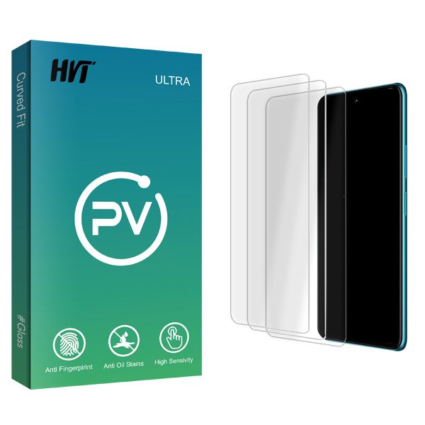 محافظ صفحه نمایش شیشه ای اچ وی تی مدل PV Glass MIX مناسب برای گوشی موبایل هوآوی Nova 7 5G بسته سه عددی