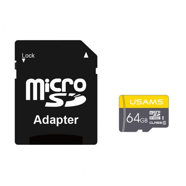 کارت حافظه microSD یوسمز مدل zb119 کلاس 10 استاندارد UHS-I سرعت 120MBps ظرفیت 64 گیگابایت به همراه آداپتور SD