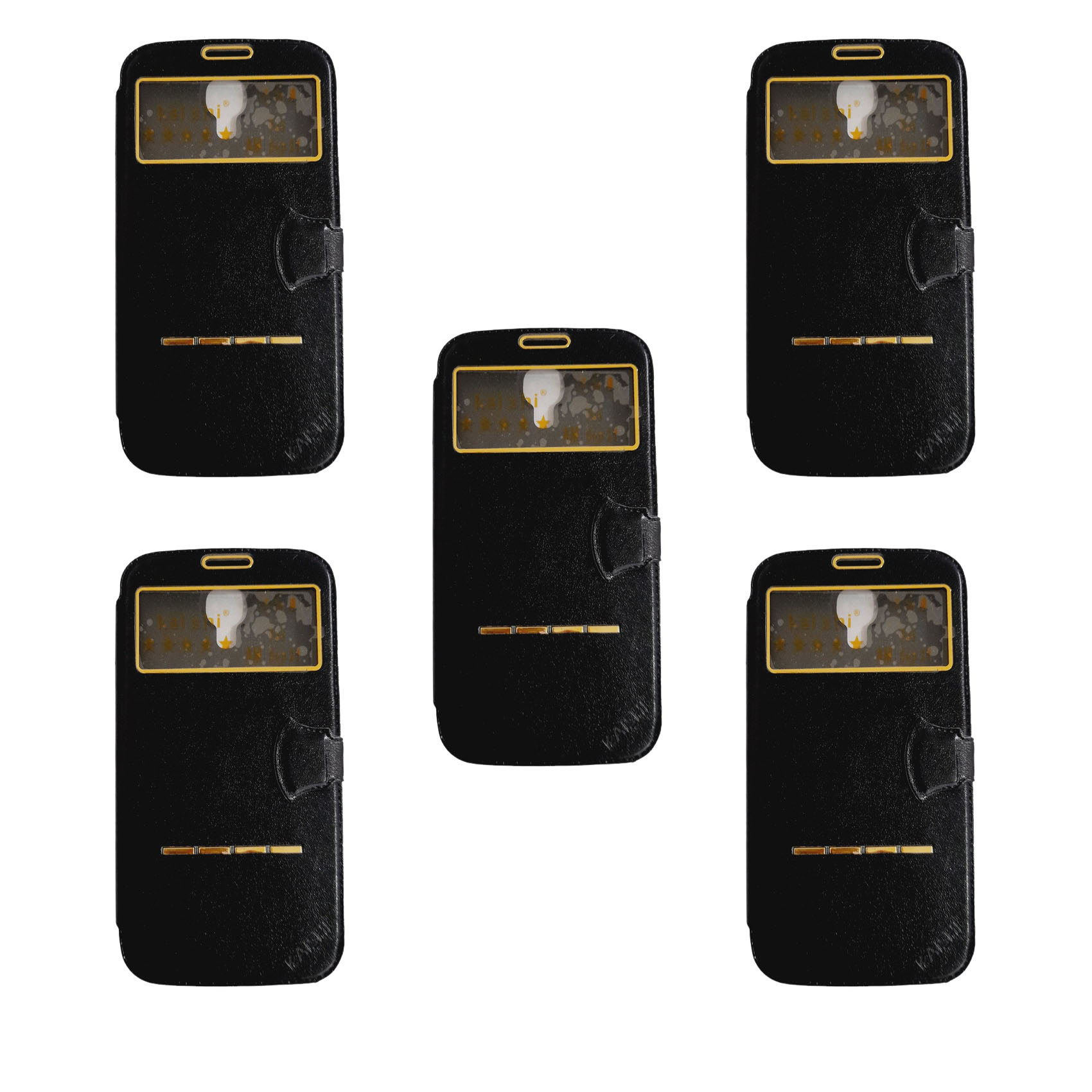 کیف کلاسوری کایشی مدل چرمی مناسب برای گوشی موبایل سامسونگ galaxy s4 بسته 5 عددی