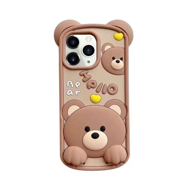 کاور مدل سلیکونی طرح Hello Bear مناسب برای گوشی موبایل اپل iPhone 11 Pro Max