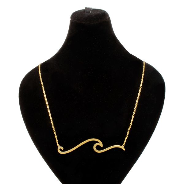 گردنبند طلا 18 عیار زنانه سهی مدل موج SN14