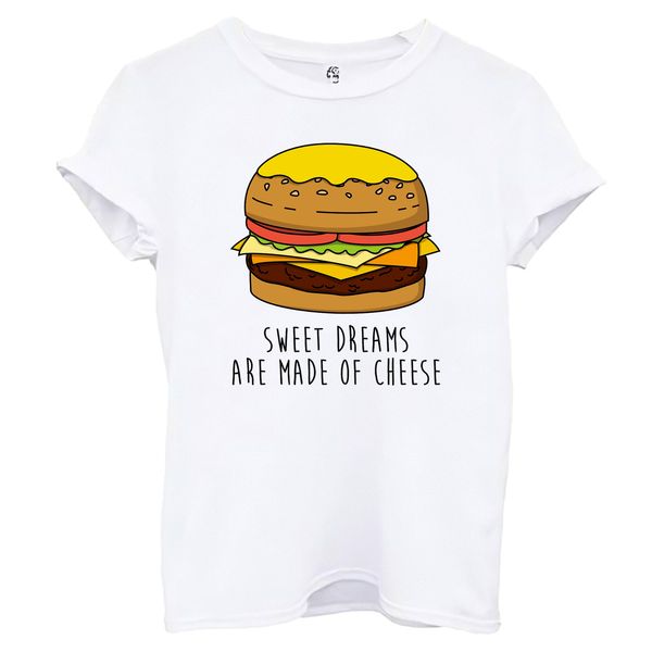 تی شرت آستین کوتاه زنانه اسد طرح همبرگر کد 124