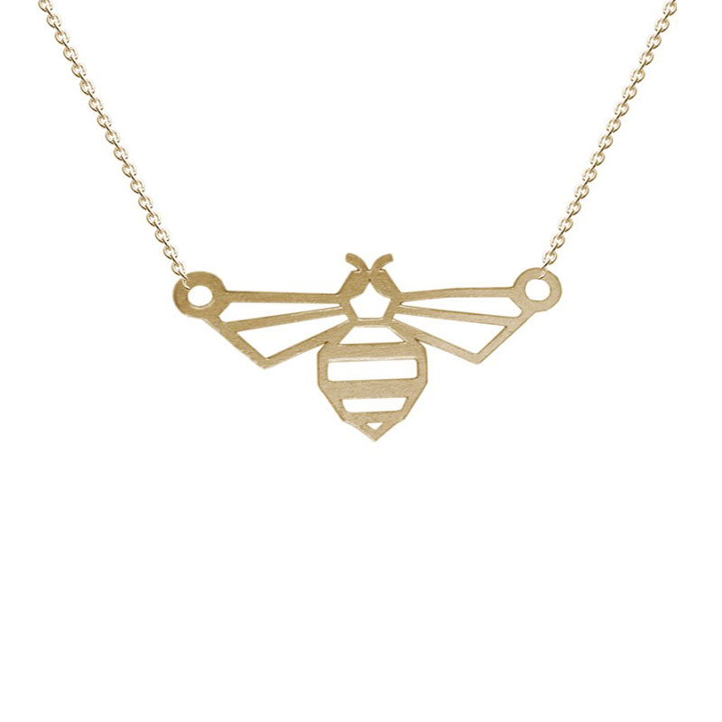 گردنبند طلا 18 عیار زنانه ژابیز مدل اوریگامی زنبور کد h165