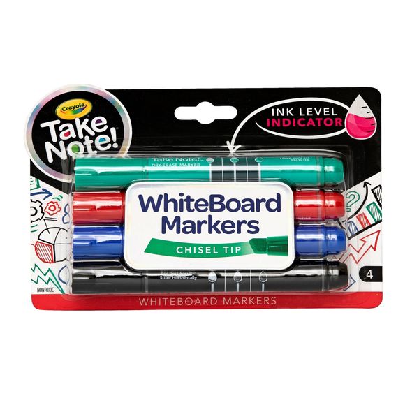 ماژیک رنگ آمیزی 4 رنگ کرایولا مدل WhiteBoard Markers کد 6543