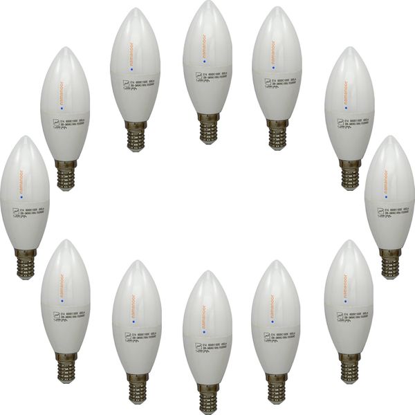 لامپ ال ای دی 7 وات نمانور مدل شمعی پایه E14 بسته 12 عددی