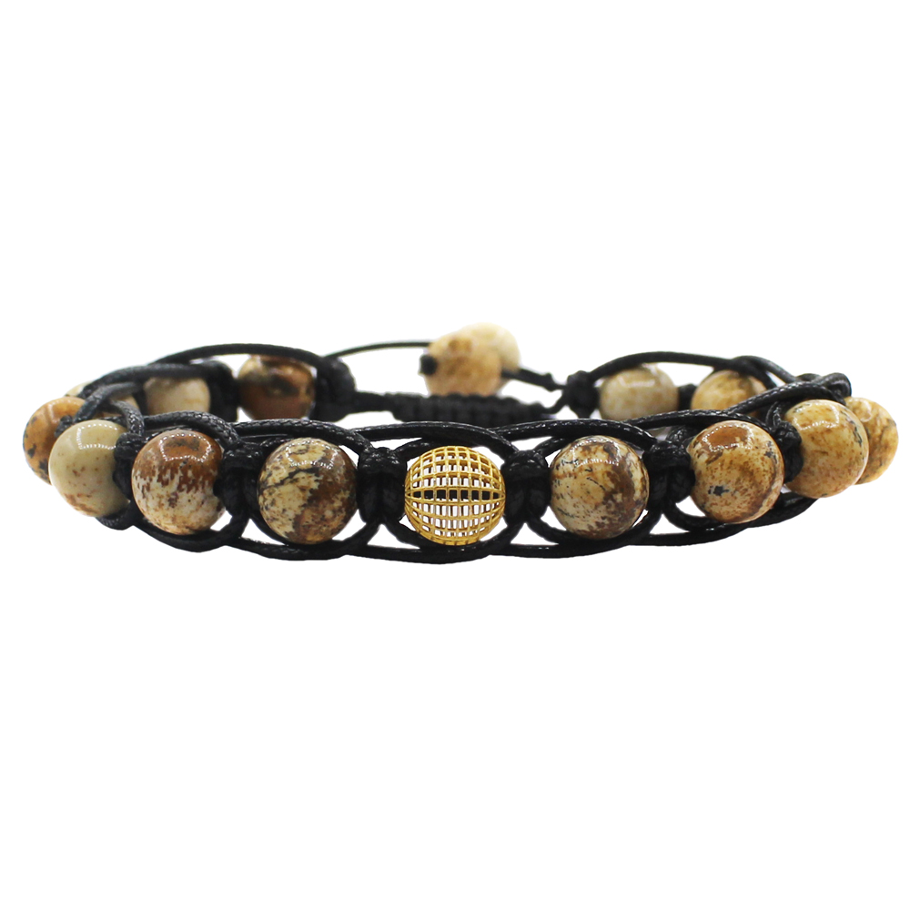 دستبند طلا 18 عیار مردانه رزالیا مدل Ethereal کد BML-5