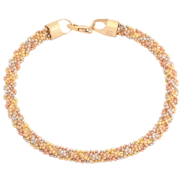 دستبند طلا 18 عیار زنانه طلای مستجابی  مدل خودکاری کد M18