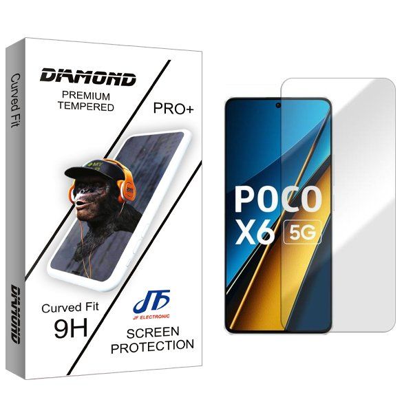محافظ صفحه نمایش جی اف مدل Diamond مناسب برای گوشی موبایل شیائومی Poco X6
