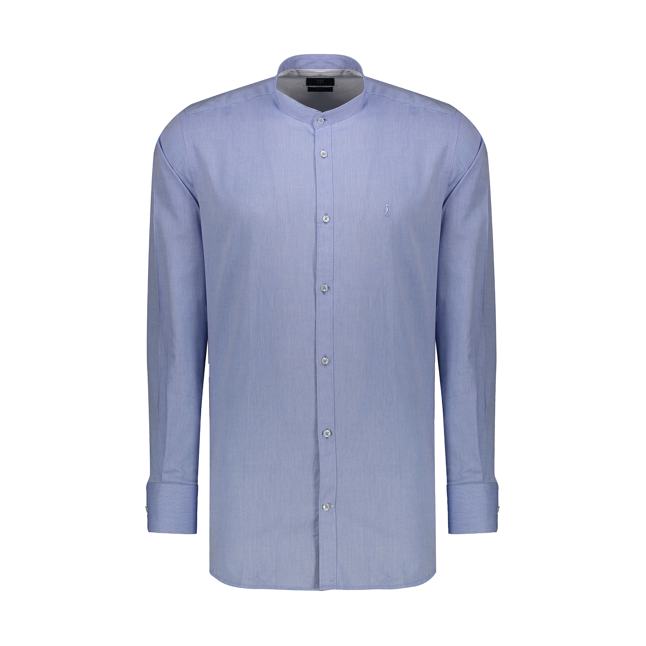 پیراهن آستین بلند مردانه ایکات مدل PST1151778 رنگ آبی