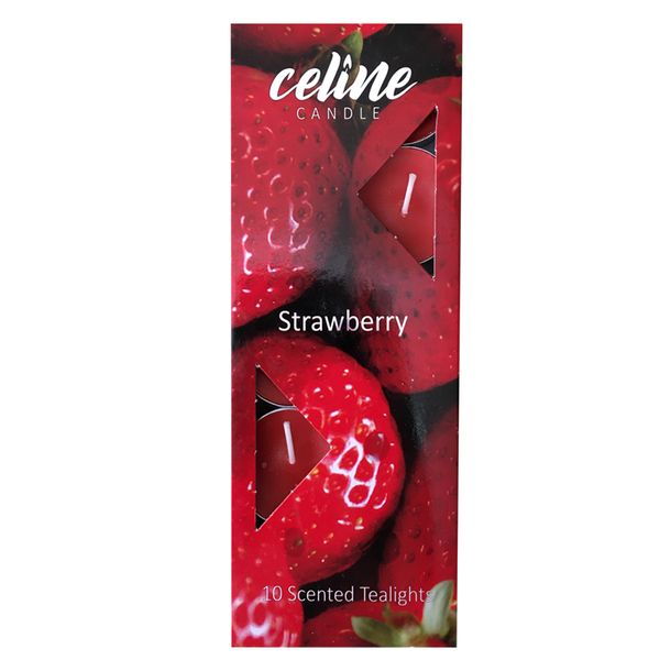 شمع وارمر سلین مدل strawberry بسته 10 عددی