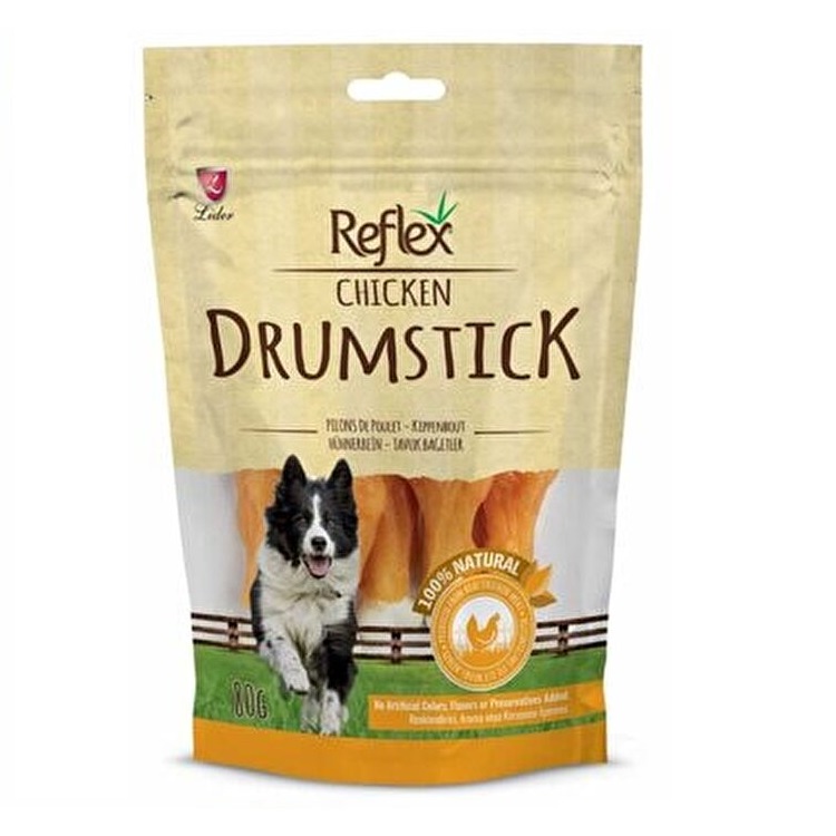 غذای تشویقی سگ رفلکس مدل chicken drumstick وزن 80 گرم