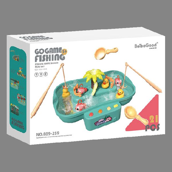 اسباب بازی مدل ماهیگیری به همراه قلاب ماهیگیری طرح چراغدار و موزیکال کد 259-889
