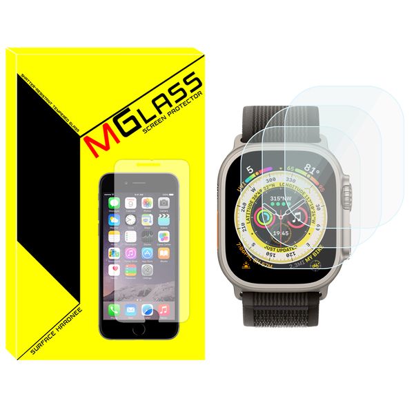 محافظ صفحه نمایش شیشه‌ای ام‌گلس مدل Glass-MG مناسب برای ساعت هوشمند ویرفیت X8 Ultra بسته سه عددی