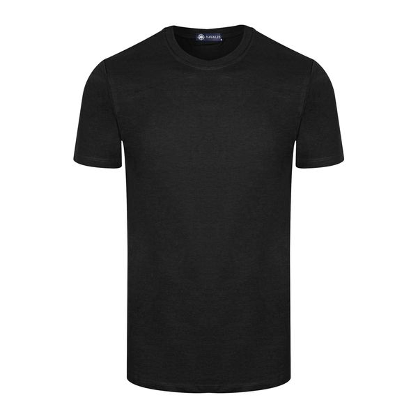 تی شرت آستین کوتاه مردانه ناوالس مدل سایز بزرگ OCEAN S.S TEES رنگ مشکی