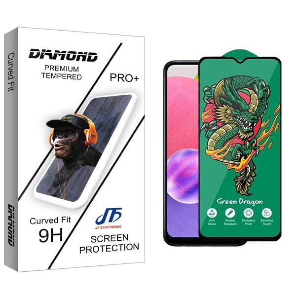 محافظ صفحه نمایش جی اف مدل Diamond Green_Dragon مناسب برای گوشی موبایل سامسونگ Galaxy A03