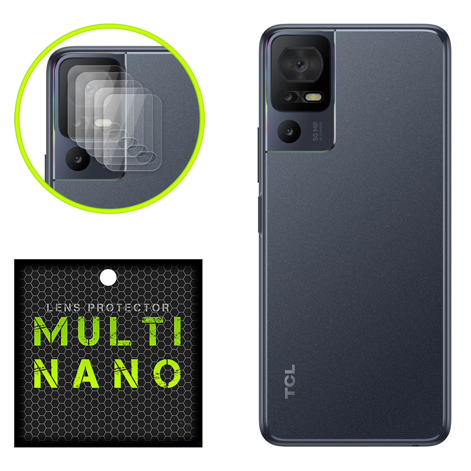 محافظ لنز دوربین مولتی نانو مدل X-L5N مناسب برای گوشی موبایل تی سی ال 40 SE بسته پنج عددی