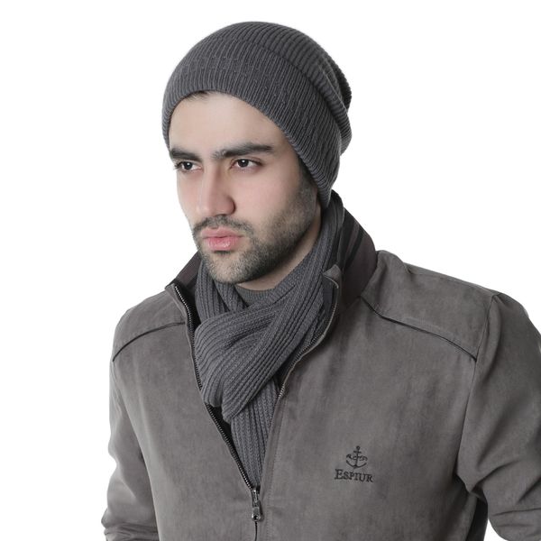 ست کلاه و شال گردن بافتنی مردانه زی سا مدل 153358592