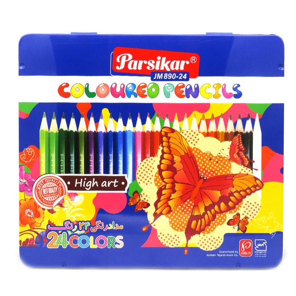 مداد رنگی 24 رنگ پارسیکار مدل MJ890-24