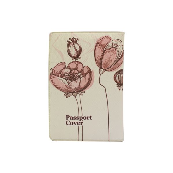 جلد پاسپورت زنانه مدل گل آبرنگی کد A564