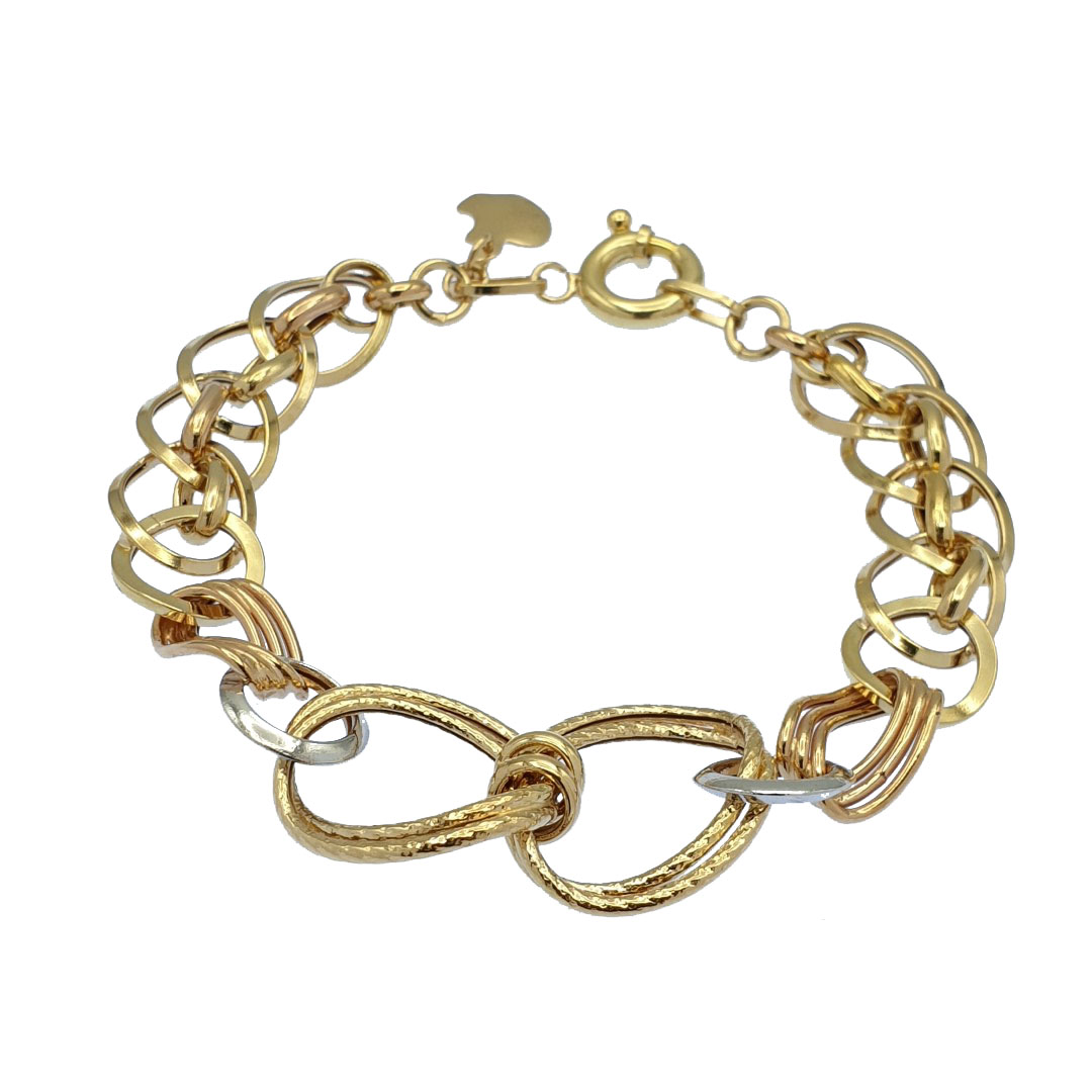 دستبند طلا 18 عیار زنانه طلاوجواهری احسان مدل 1EB1346
