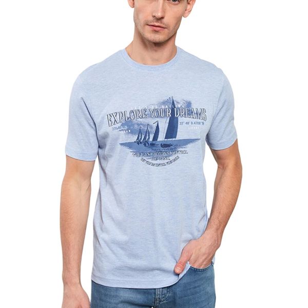 تی شرت آستین کوتاه مردانه ال سی وایکیکی مدل آنتی باکتریال Ocean Dream