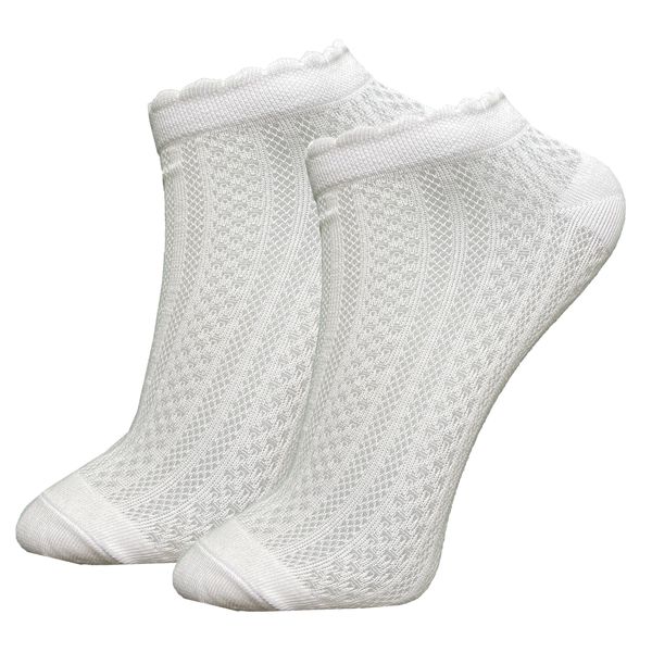 جوراب ساق کوتاه زنانه دکتر جوراب مدل پنبه شیشه ای کد 2-14-101 رنگ سفید