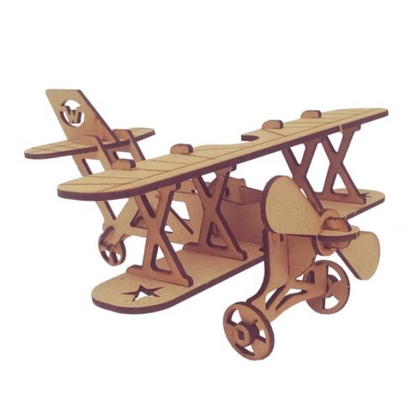 ساختنی مدل چوبی سه بعدی هواپیما ملخی