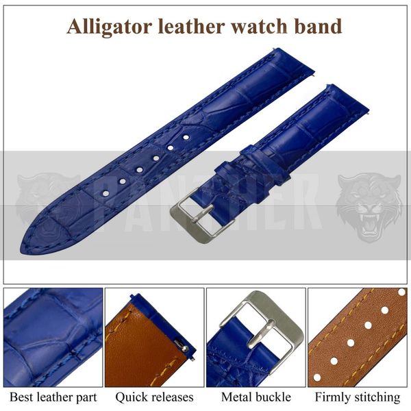 بند پنتر مدل Genuine Leather مناسب برای ساعت هوشمند ایمیلب KW66