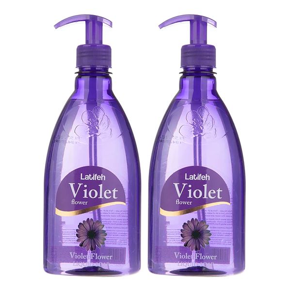 مایع دستشویی لطیفه مدل Violet Flower حجم 400 میلی لیتر بسته 2 عددی