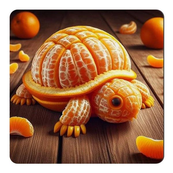 مگنت صبا طرح مدل لاکپشت فانتزی پرتقالی کد M795