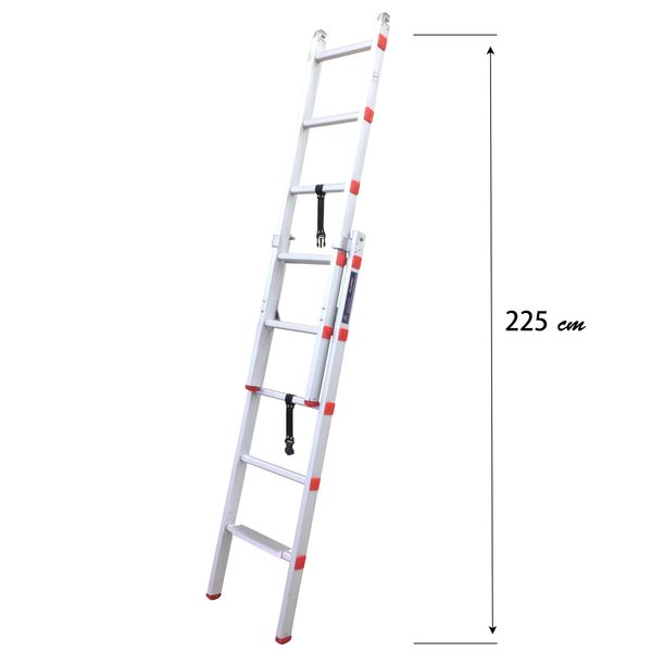 نردبان 10 پله آلوپات مدل دوطرفه کشویی 3m 