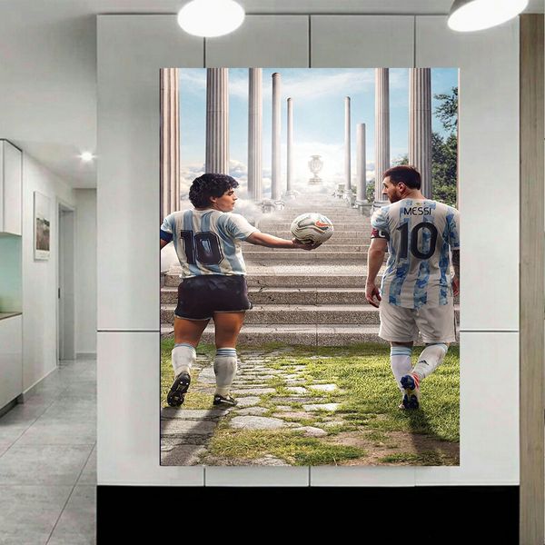 پوستر طرح فوتبال مدل مسی و مارادونا کد AR17000