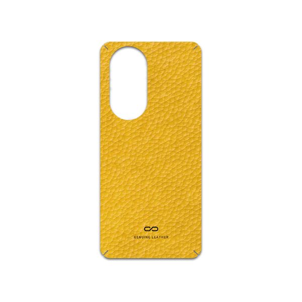 برچسب پوششی ماهوت مدل Mustard-Leather مناسب برای گوشی موبایل اپو Reno 10 5G