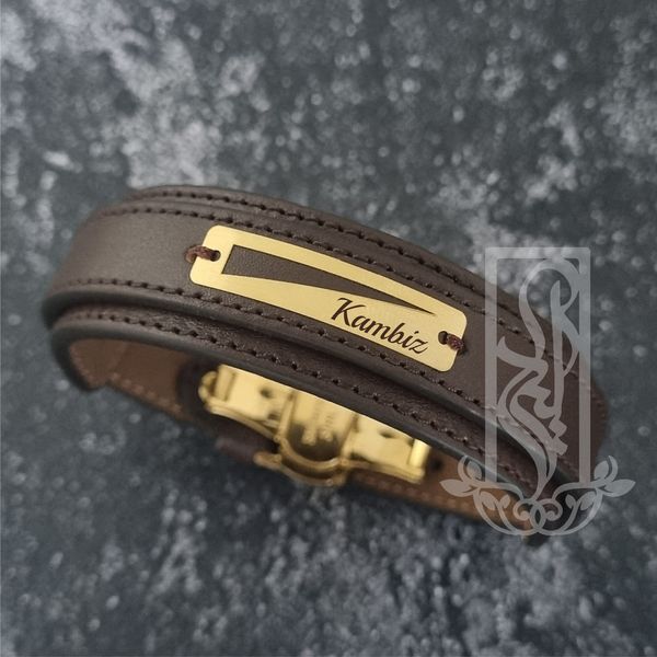 دستبند طلا 18 عیار مردانه لیردا مدل اسم کامبیز 832