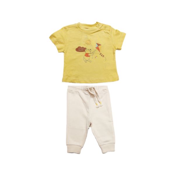 ست تی شرت و شلوار نوزادی ال سی وایکیکی مدل خرس کد 0277