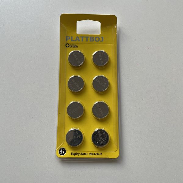 باتری سکه ای ایکیا مدل PLATTBOJ-NEW بسته هشت عددی